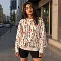 Jellyfish Print Full Sleeve Oversized Tshirt
