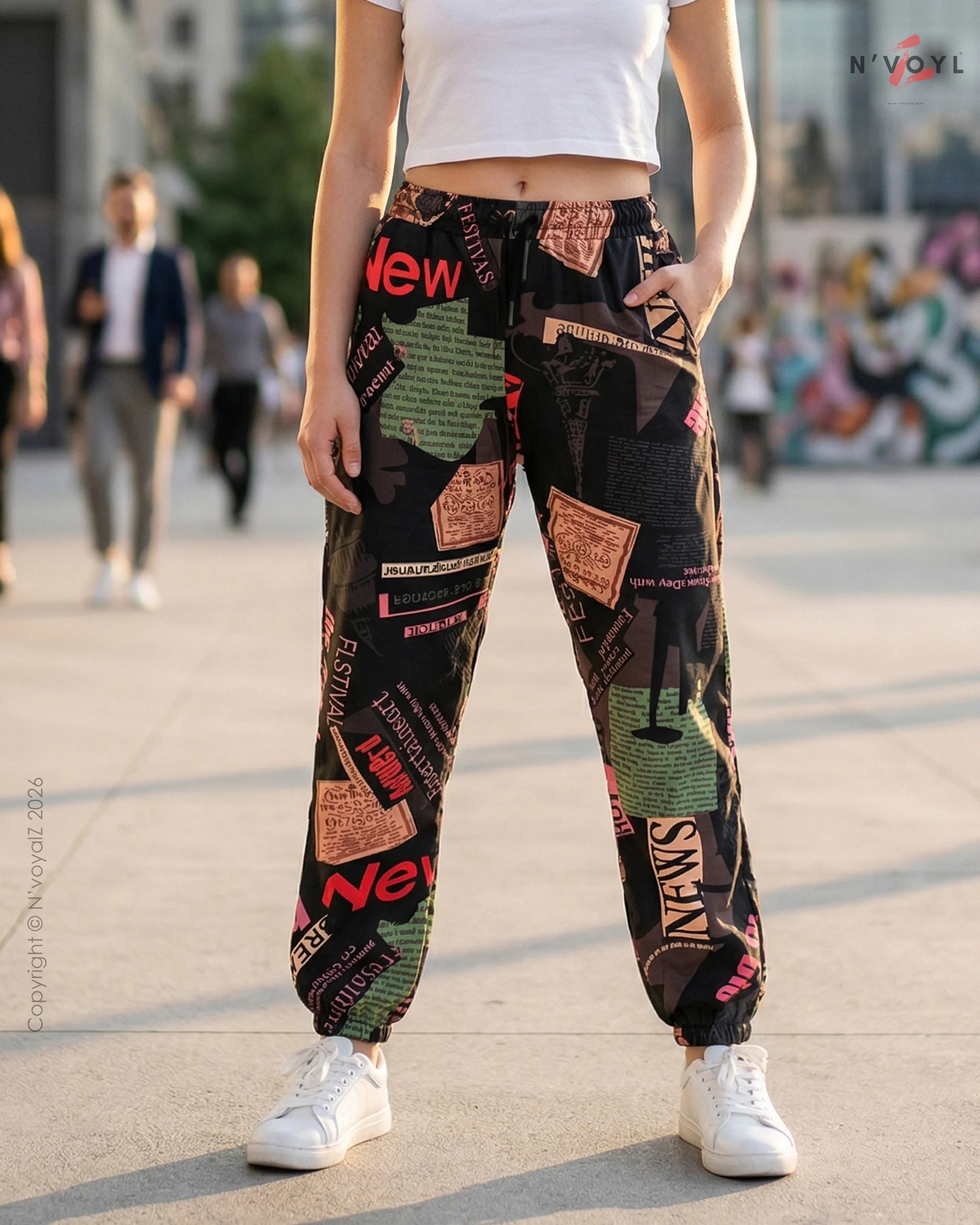 Newsprint Vibe Joggers