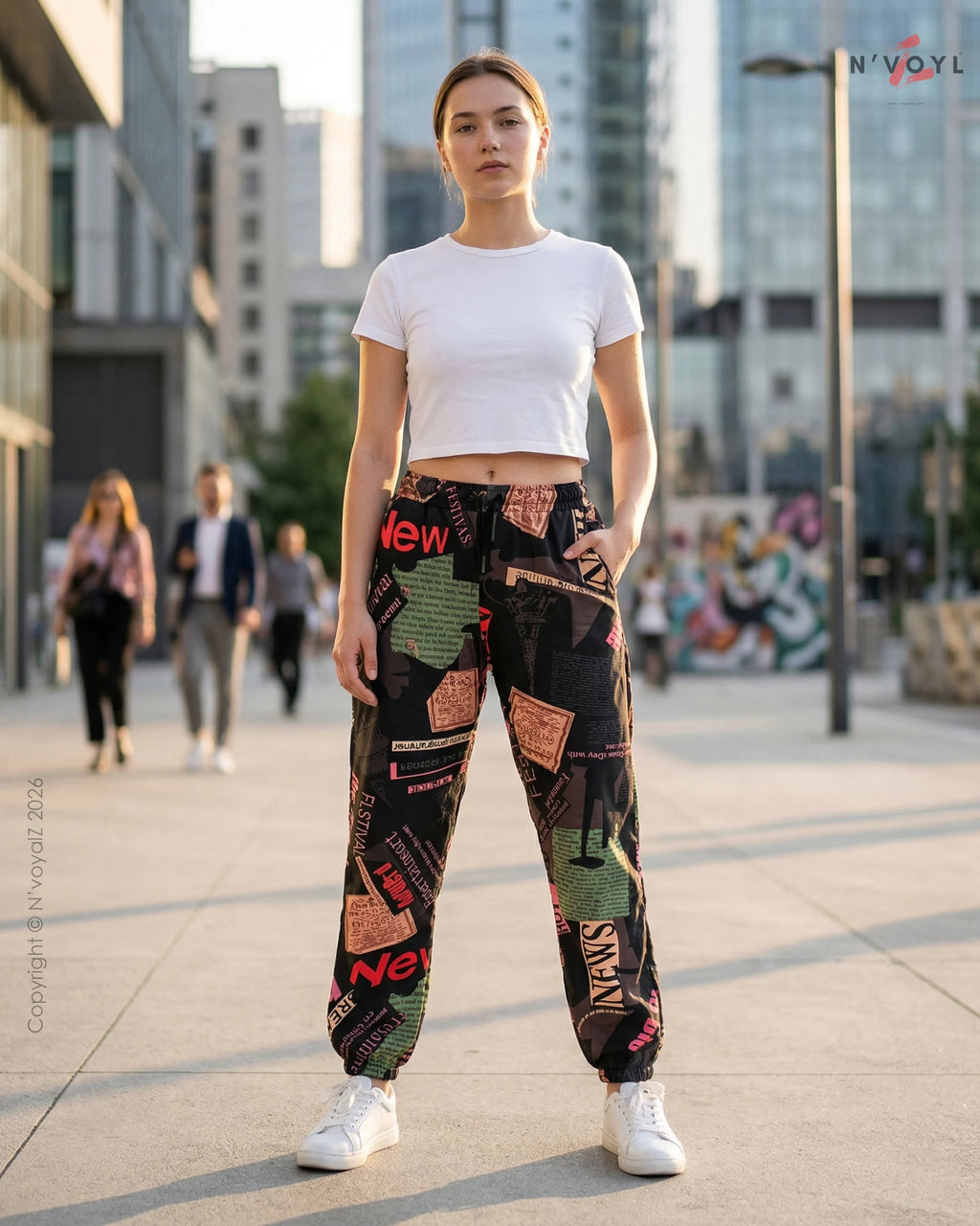 Newsprint Vibe Joggers