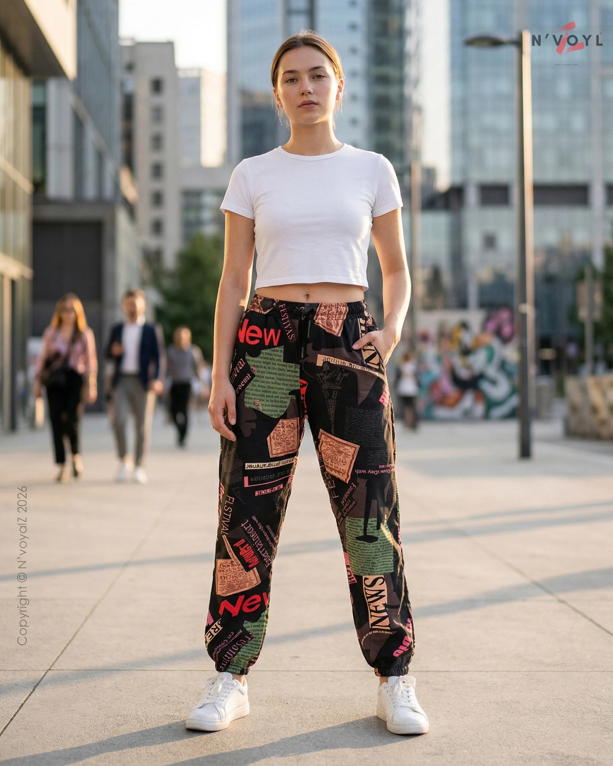 Newsprint Vibe Joggers