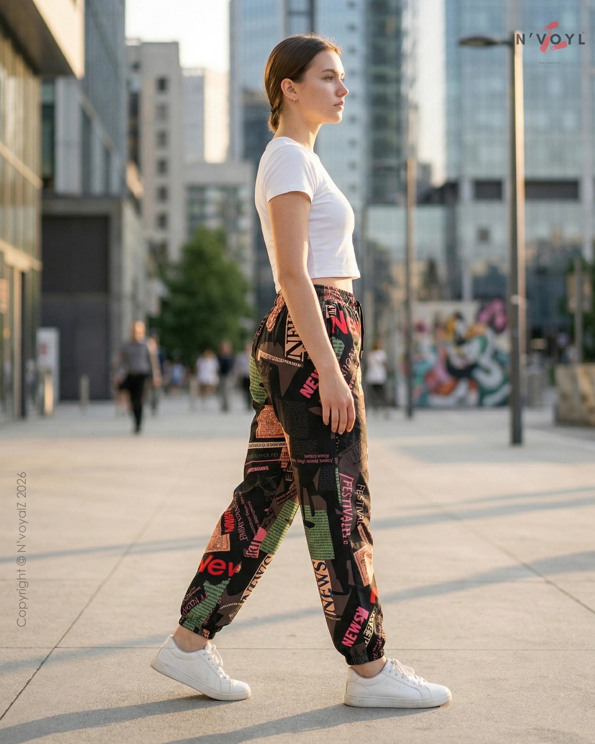 Newsprint Vibe Joggers