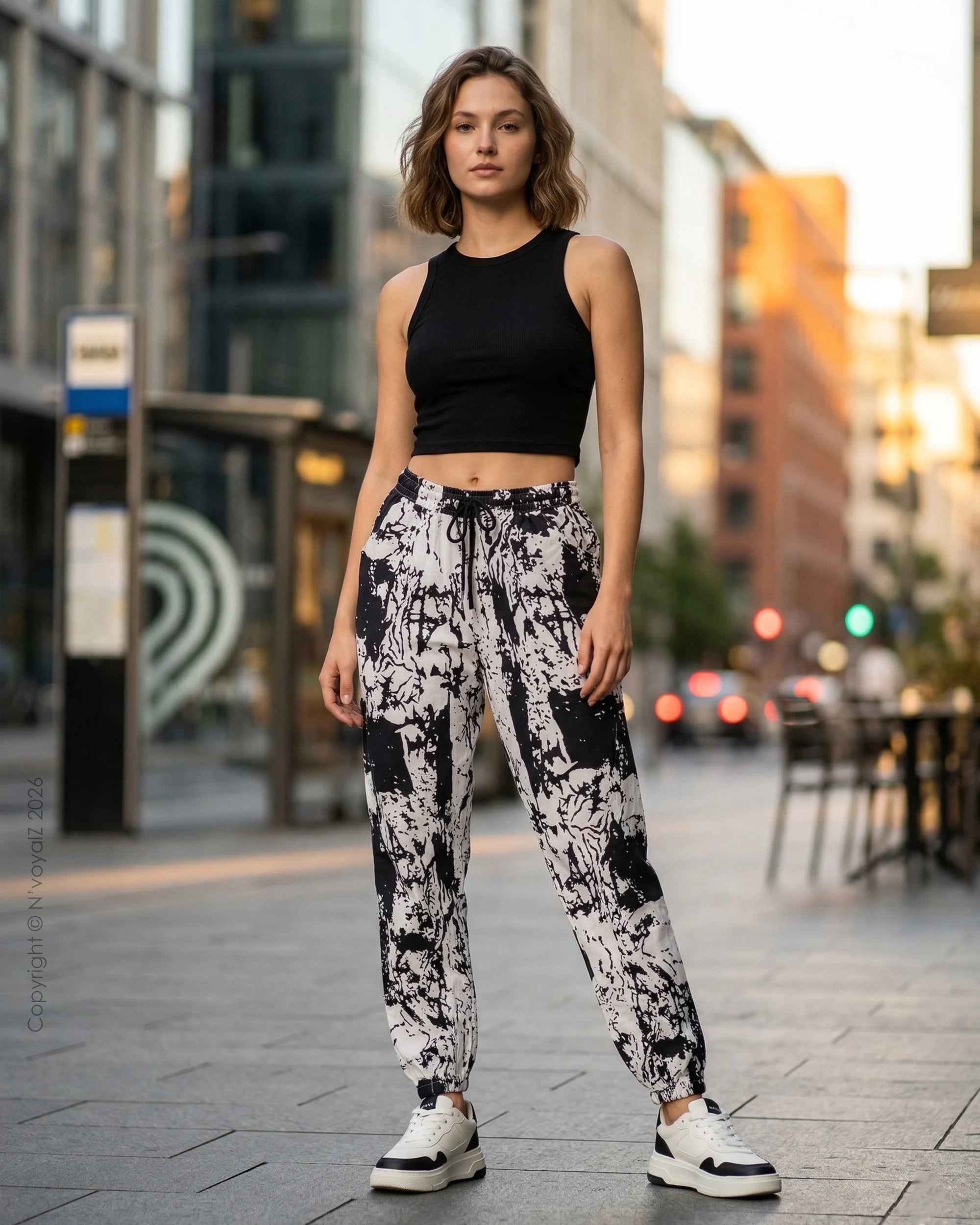 MonoDrip Black & White Street Jogger
