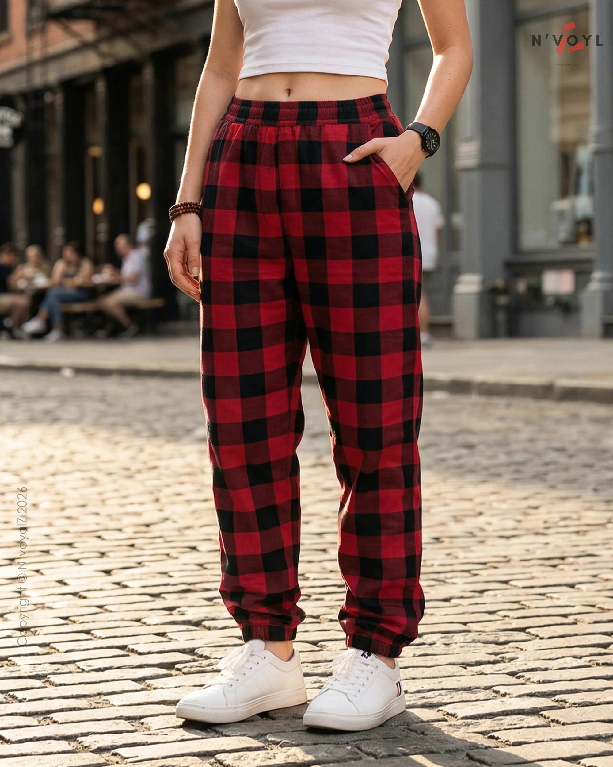 StreetFlex Plaid Joggers