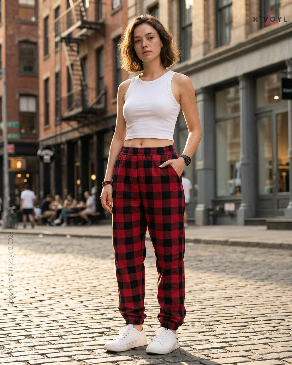 StreetFlex Plaid Joggers