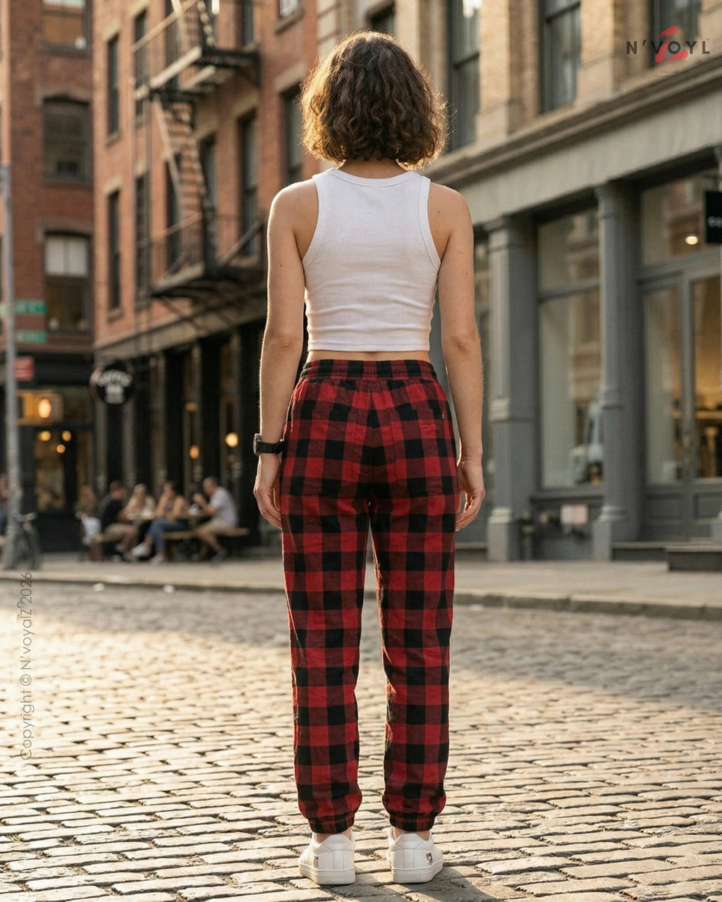 StreetFlex Plaid Joggers
