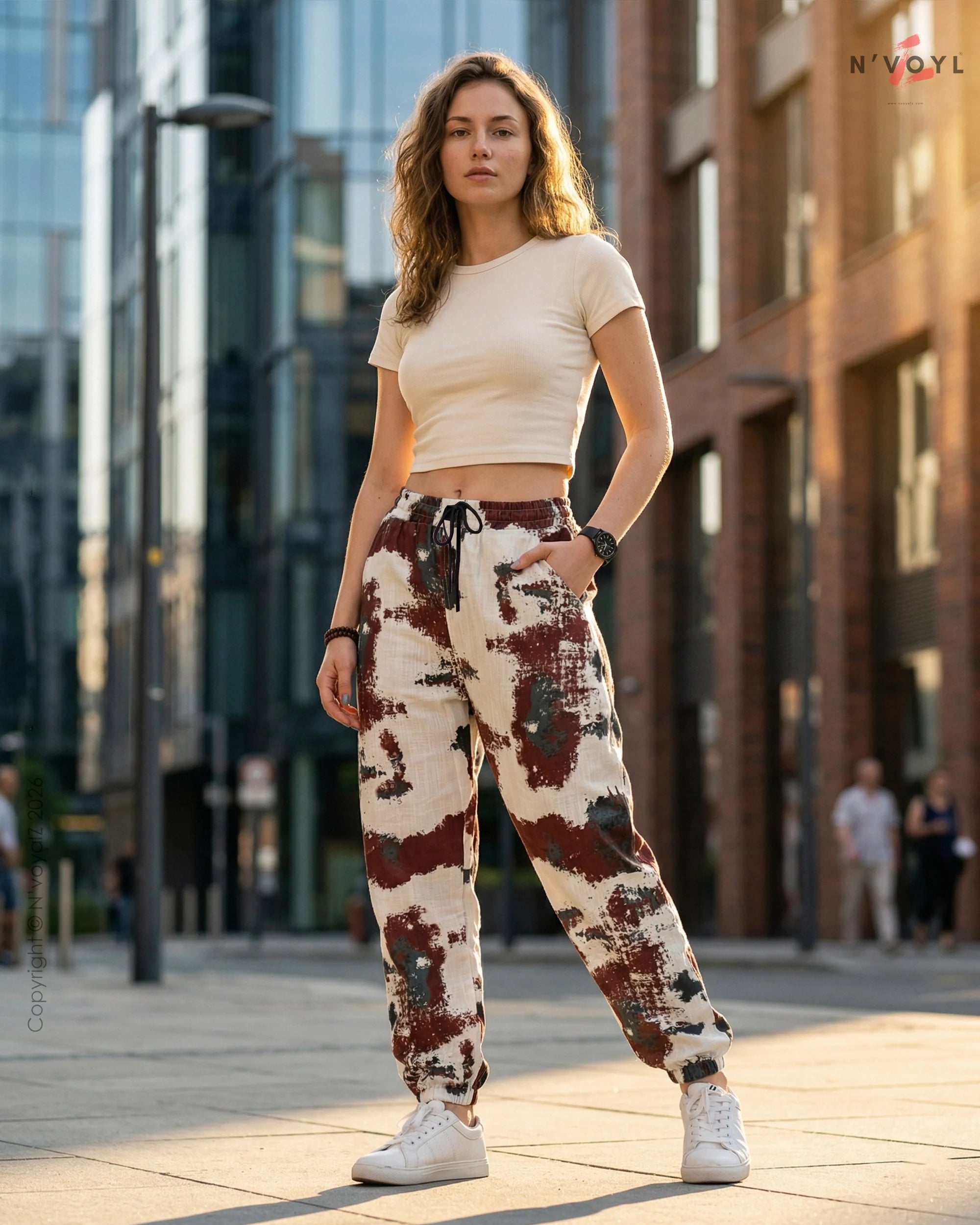 Desert Splash Print Joggers