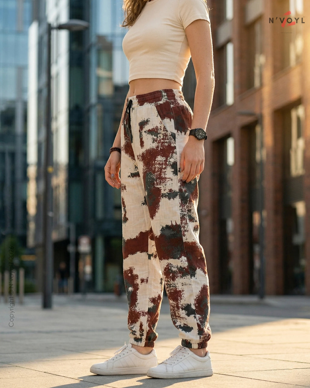Desert Splash Print Joggers
