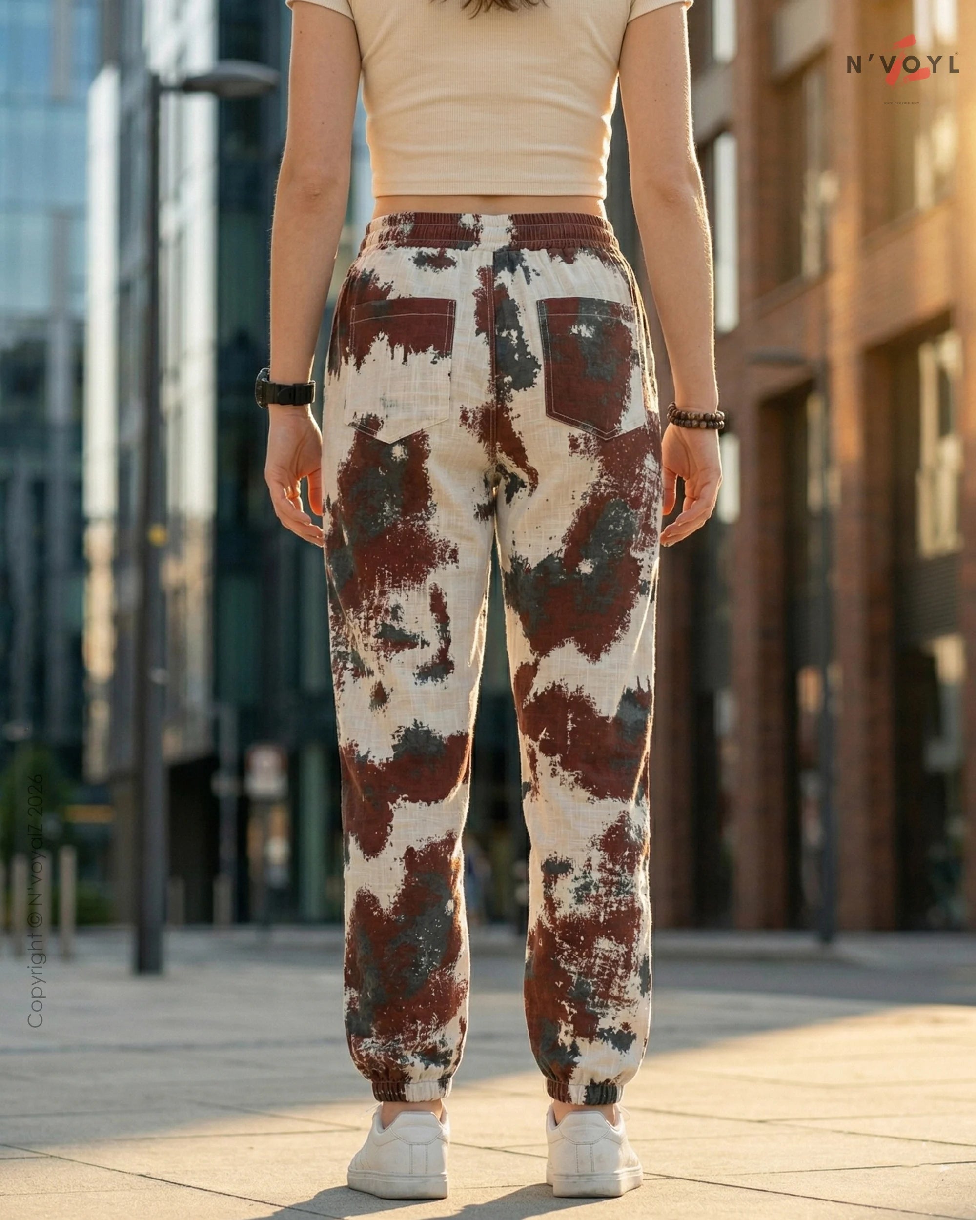 Desert Splash Print Joggers