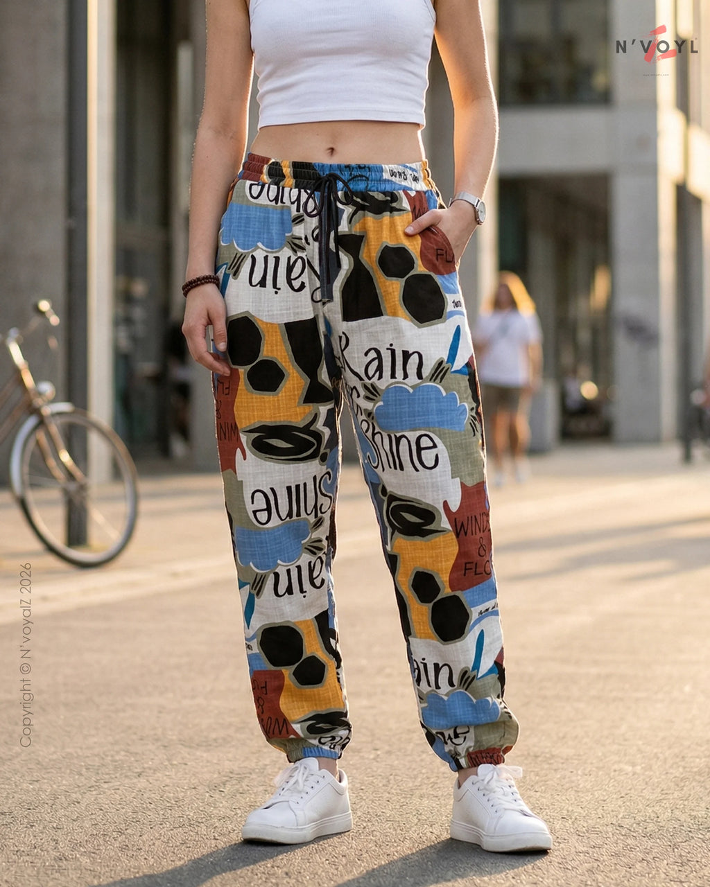 Urban Scribble Print Joggers