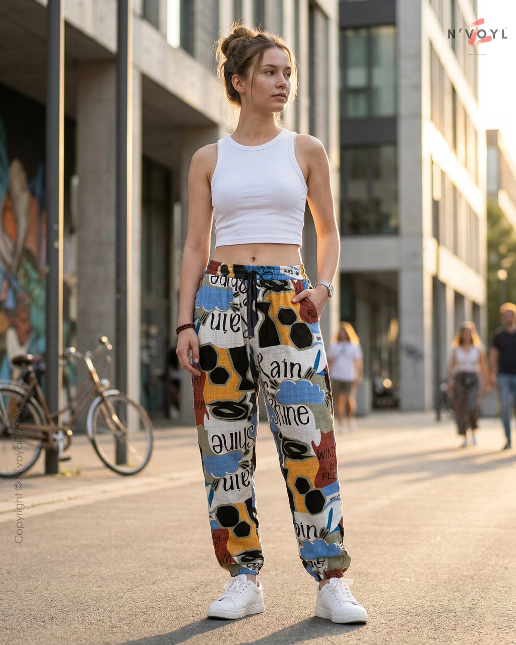 Urban Scribble Print Joggers