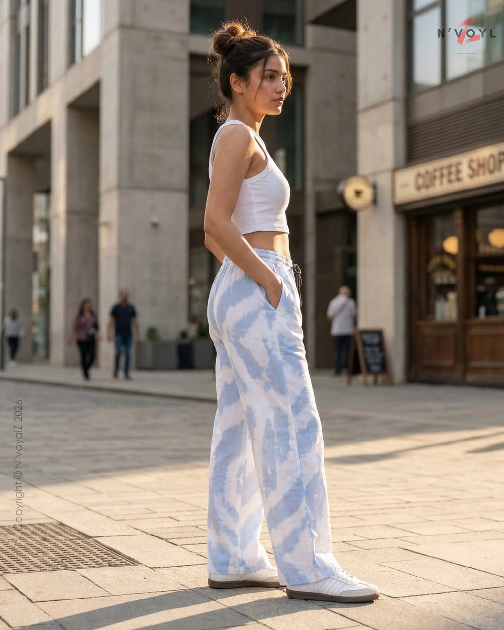Sky Cloud Wave Pants