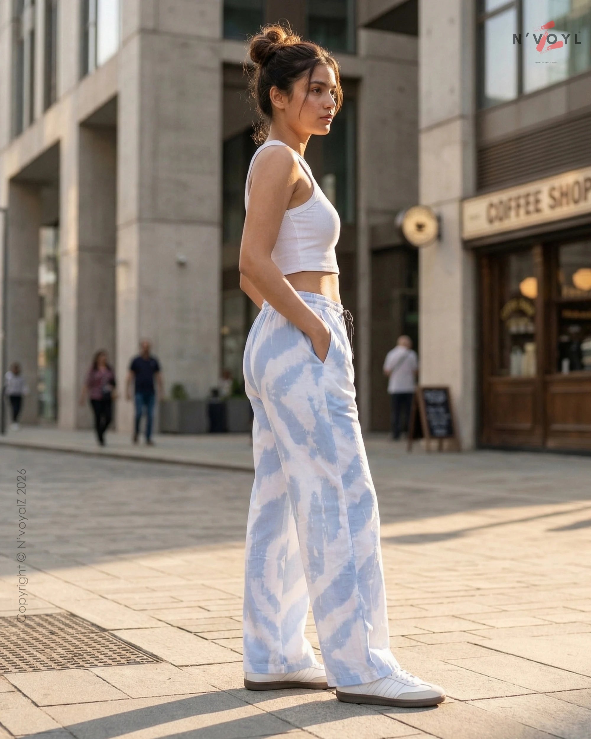 Sky Cloud Wave Pants