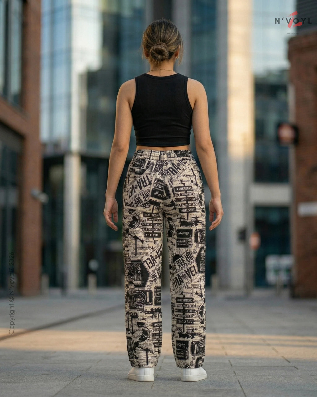 Travel Street Script Pants
