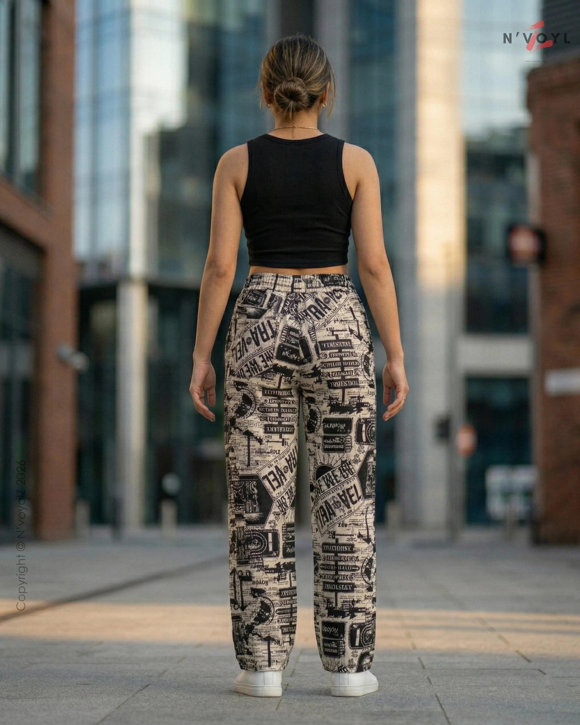 Travel Street Script Pants