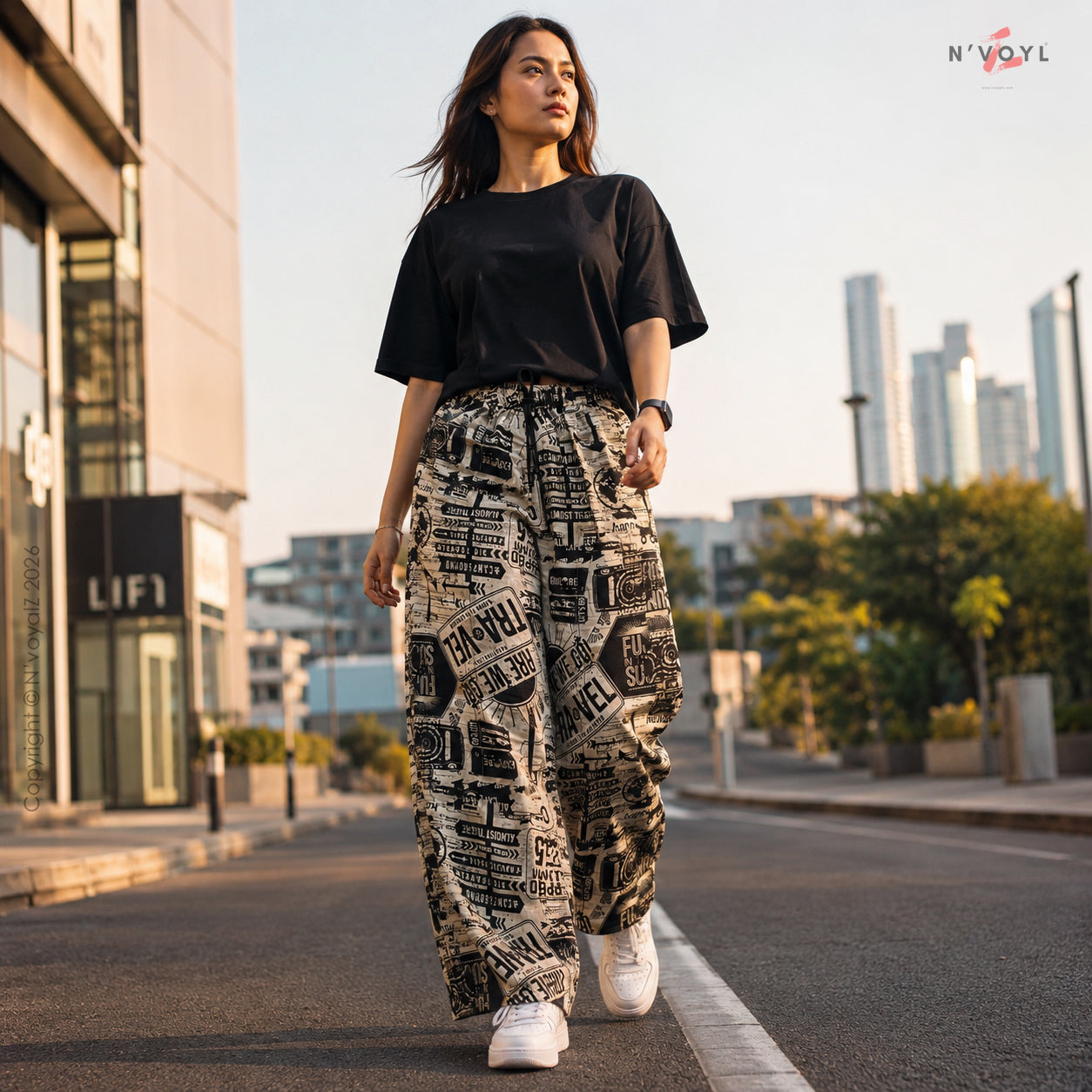 Travel Street Script Pants