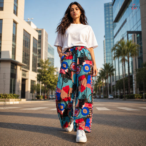 Abstract Pop Flow Pants