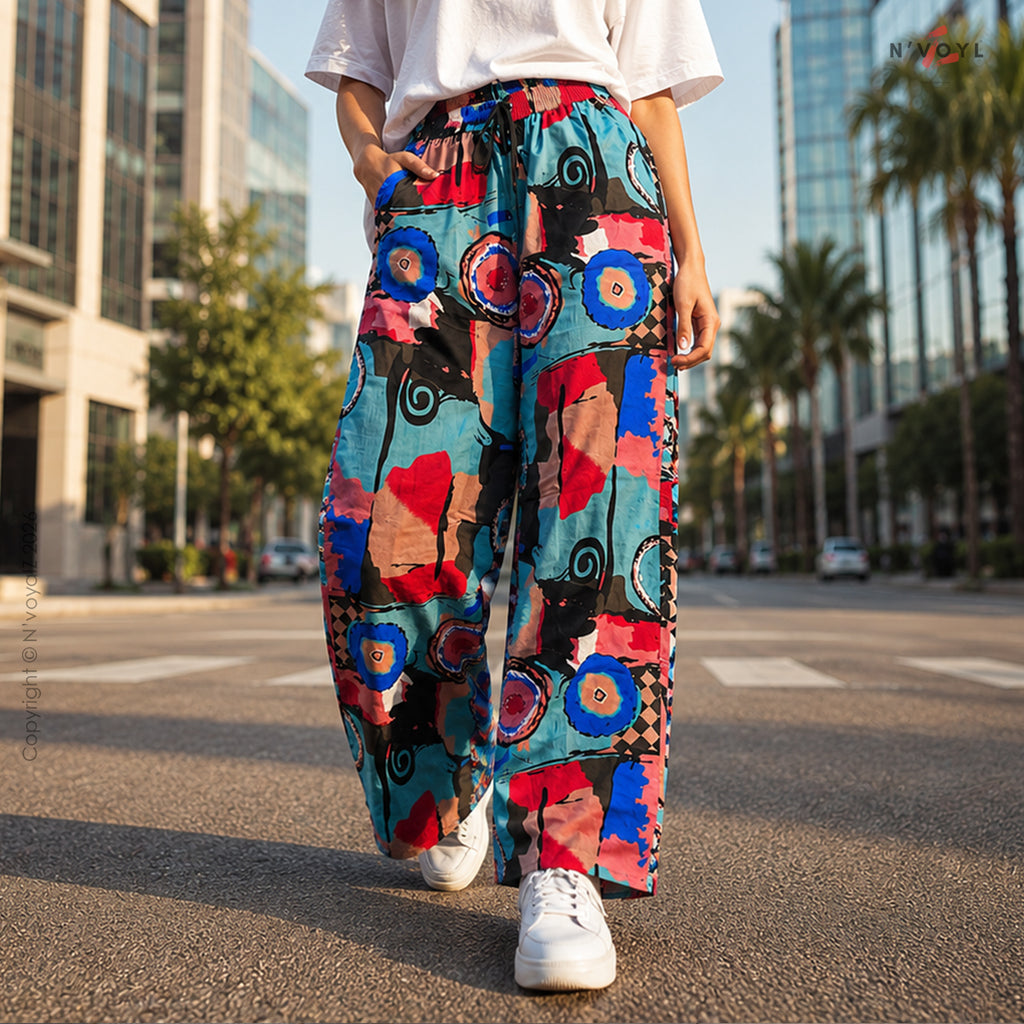 Abstract Pop Flow Pants