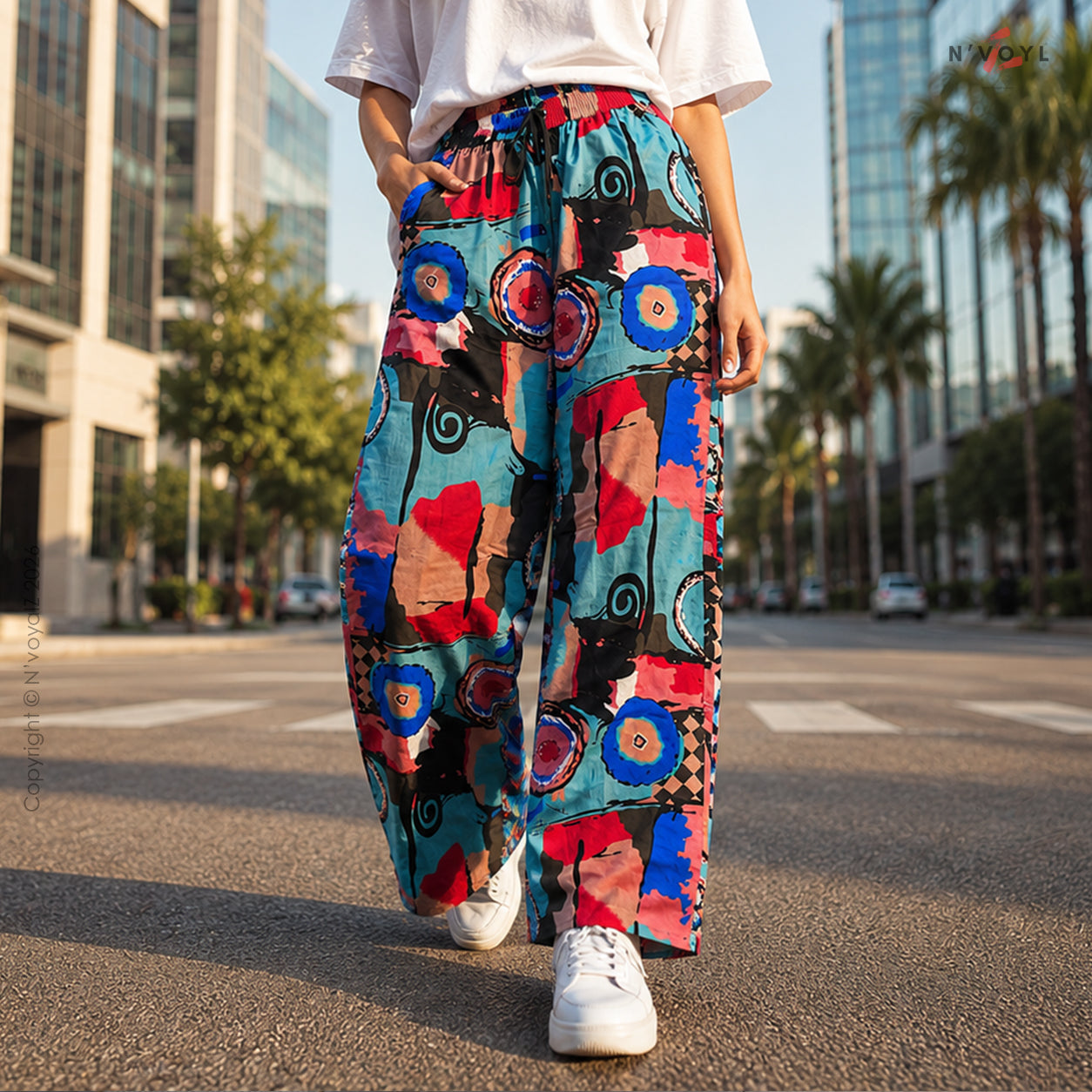 Abstract Pop Flow Pants
