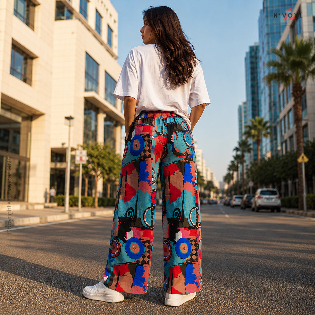 Abstract Pop Flow Pants