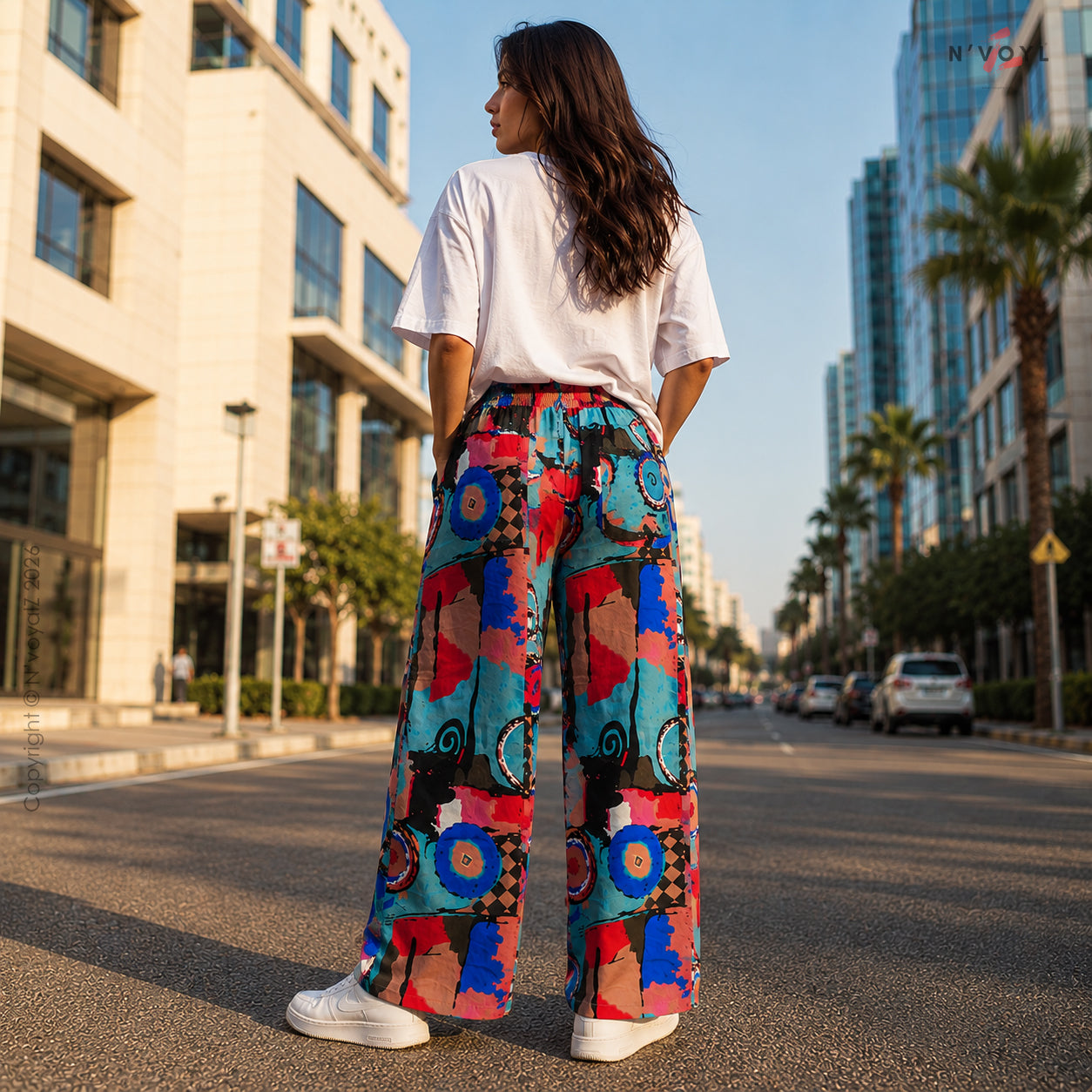 Abstract Pop Flow Pants
