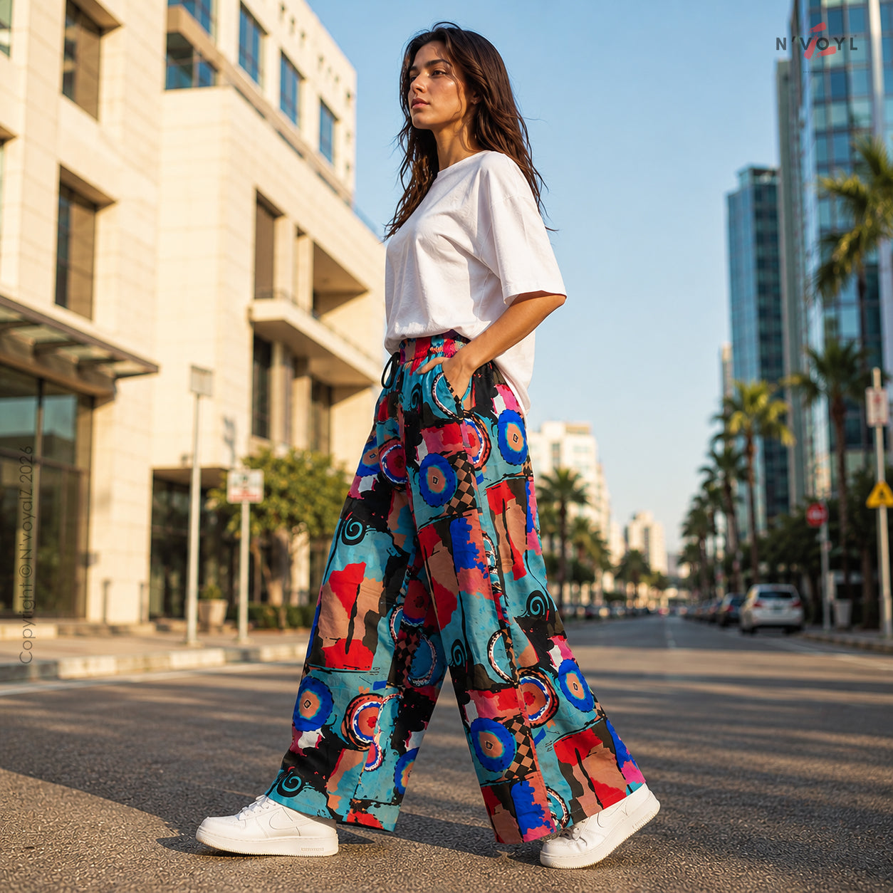 Abstract Pop Flow Pants