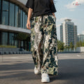 Korean Style Military Print Loose Fit Pants