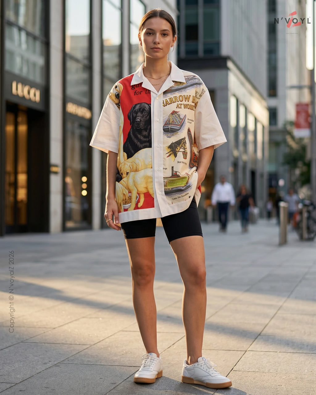 Vintage Collage Oversized Shirt