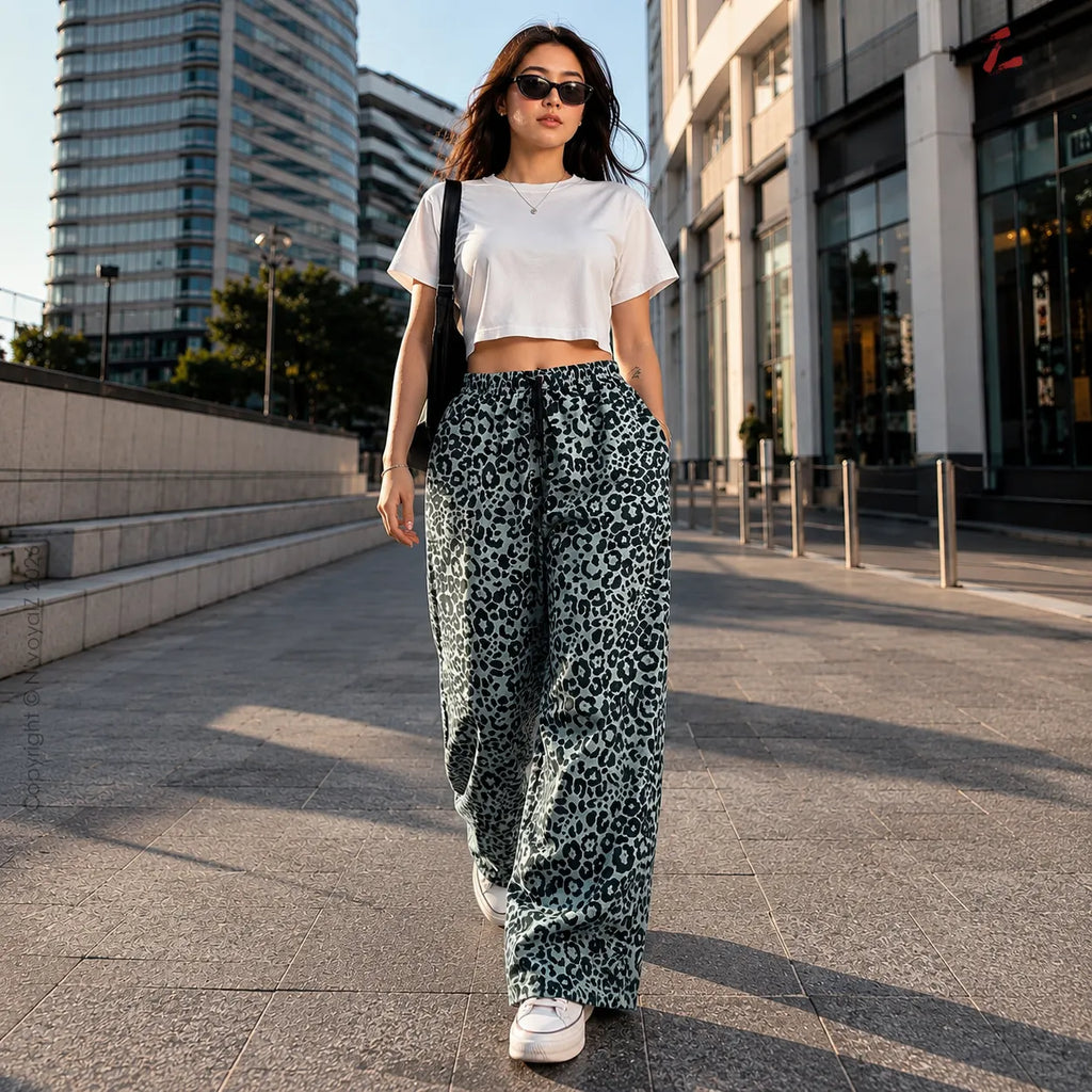 Urban Leopard Straight-Fit Pants