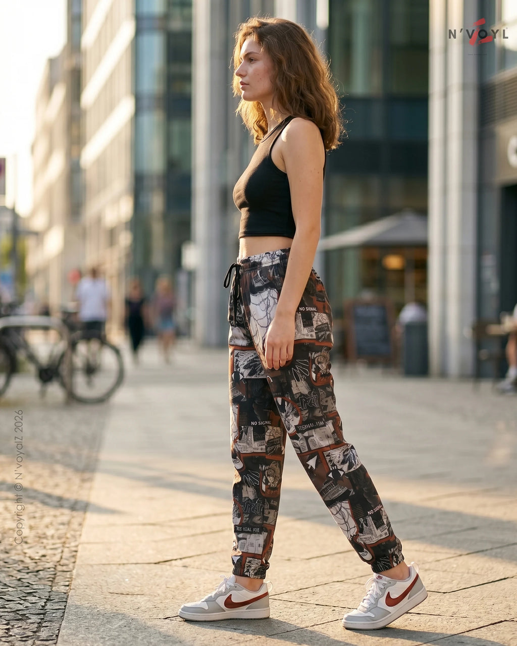Street Social Cartoon Graphic Joggers