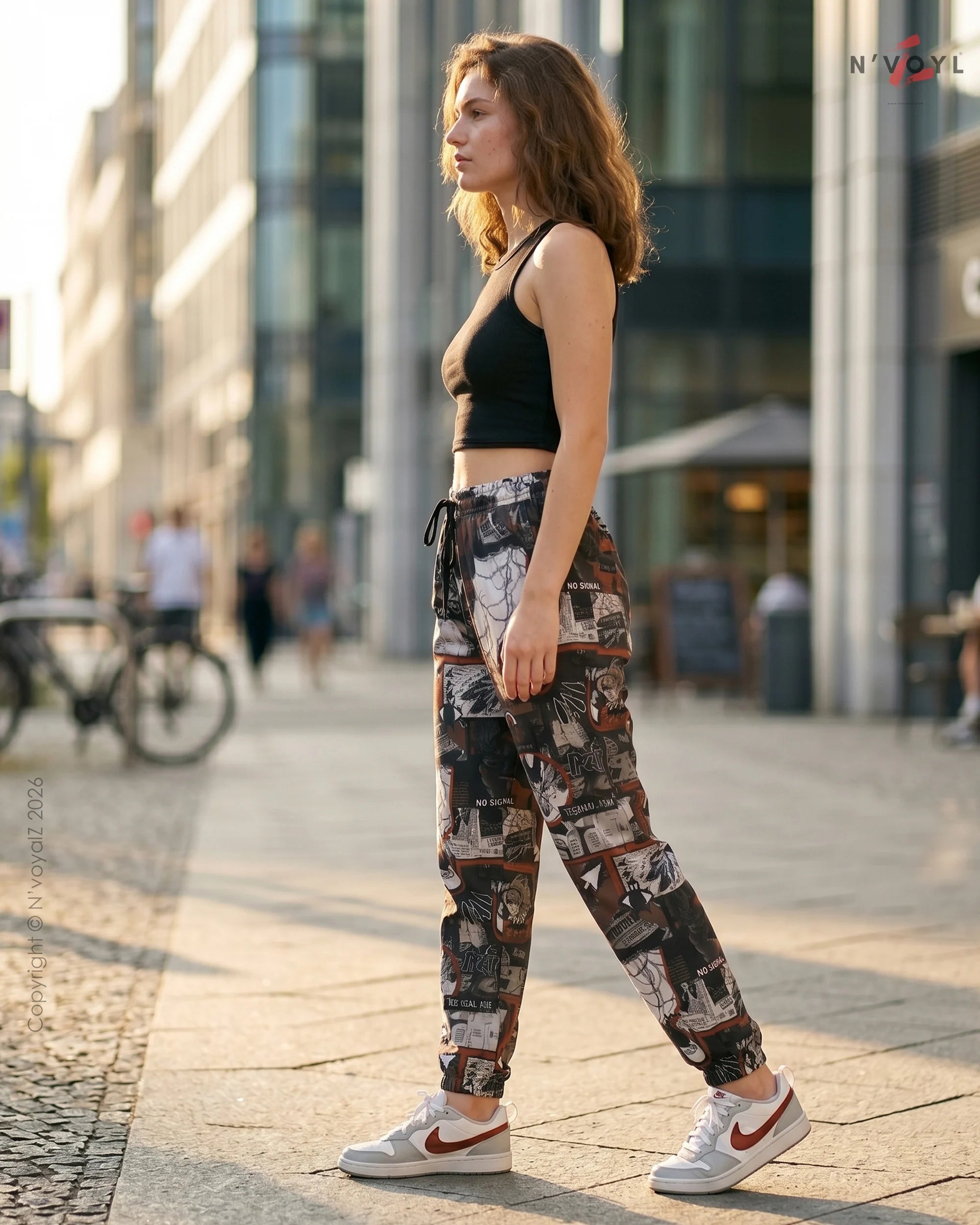 Street Social Cartoon Graphic Joggers
