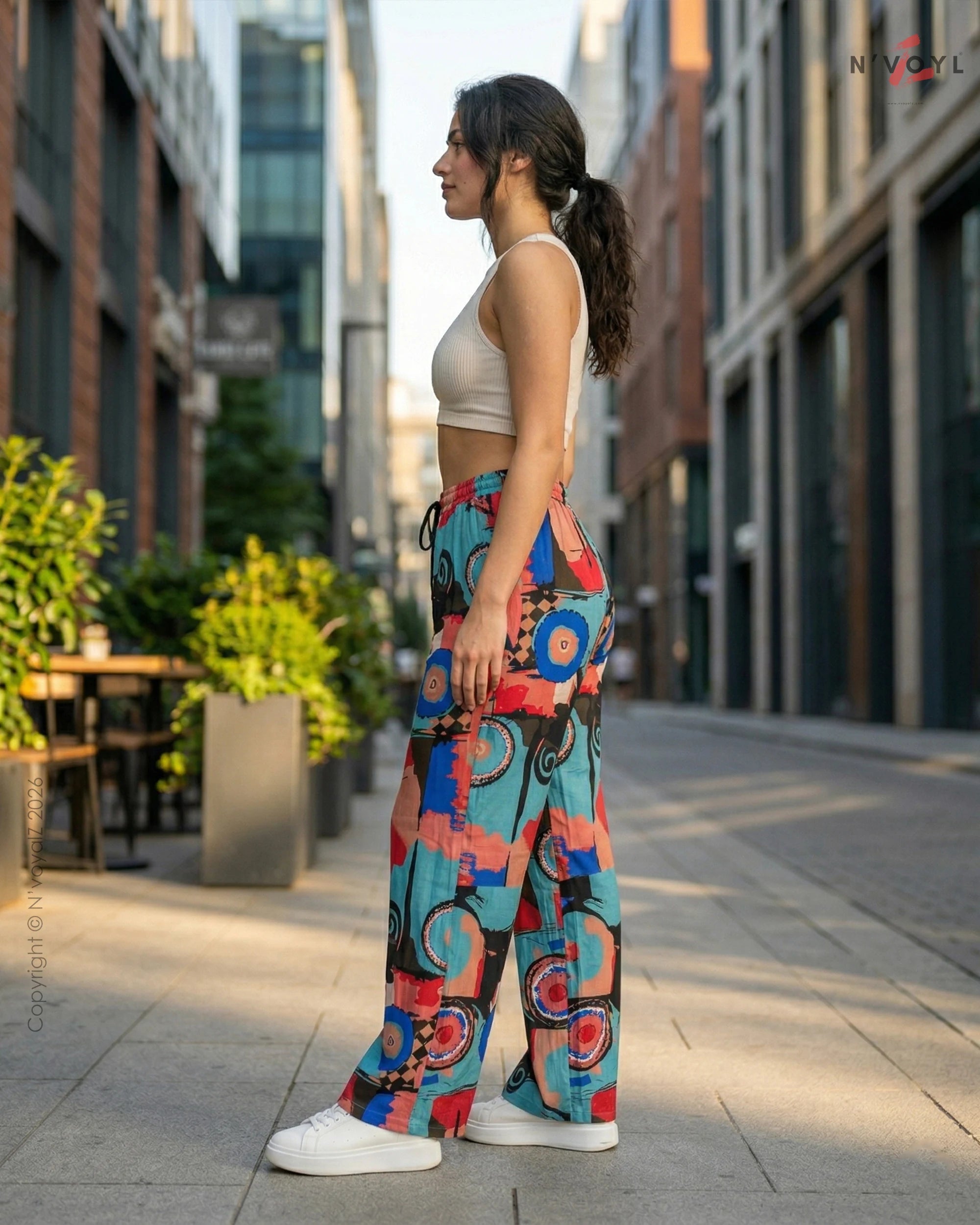 Abstract Pop Flow Pants