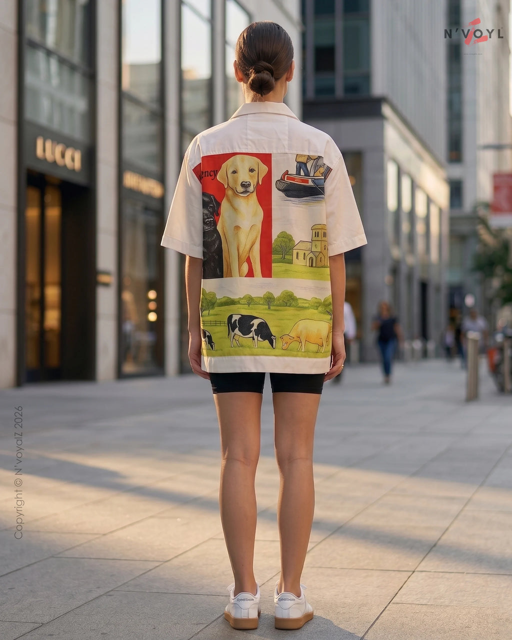 Vintage Collage Oversized Shirt