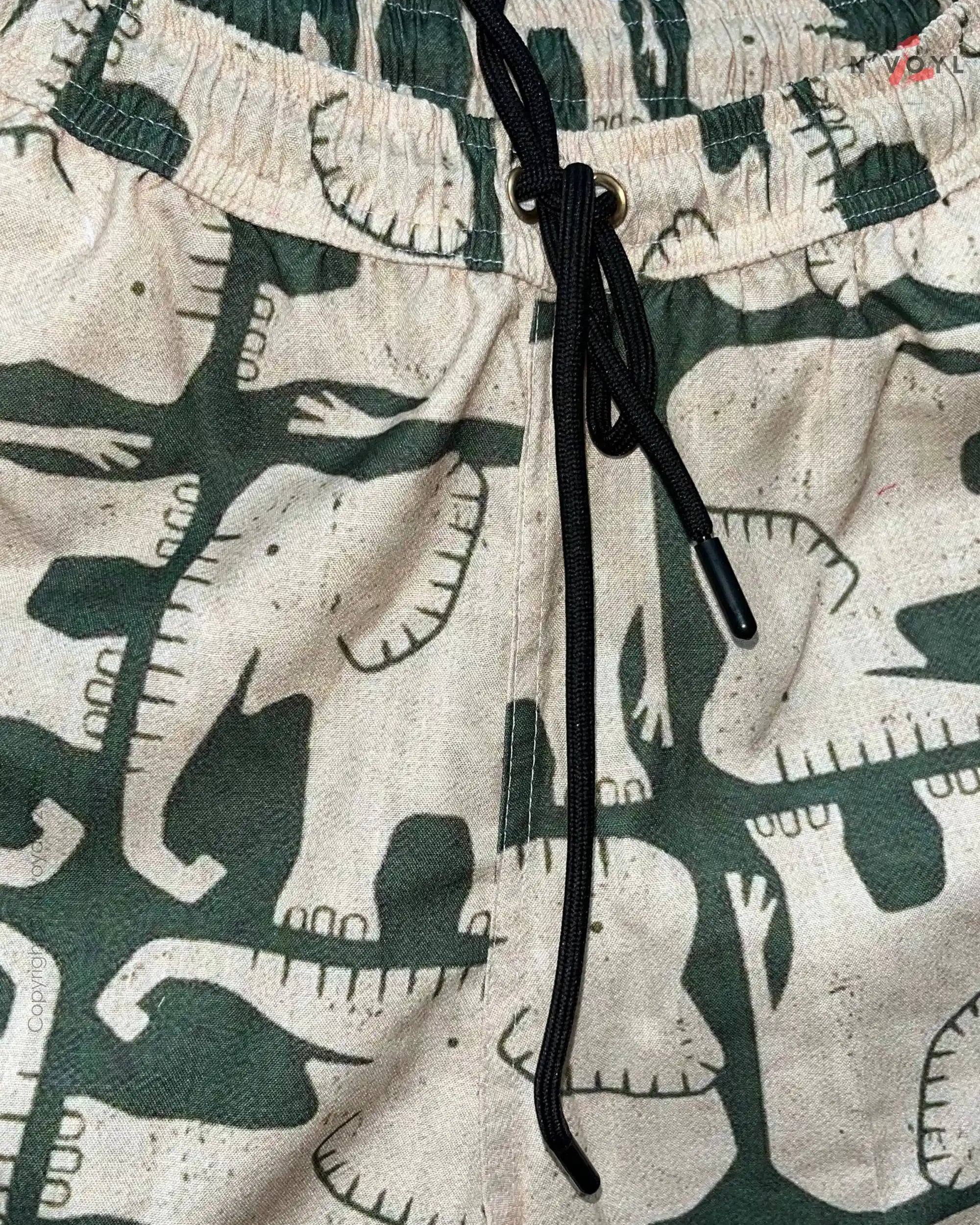 Elephant Print Wide Pants