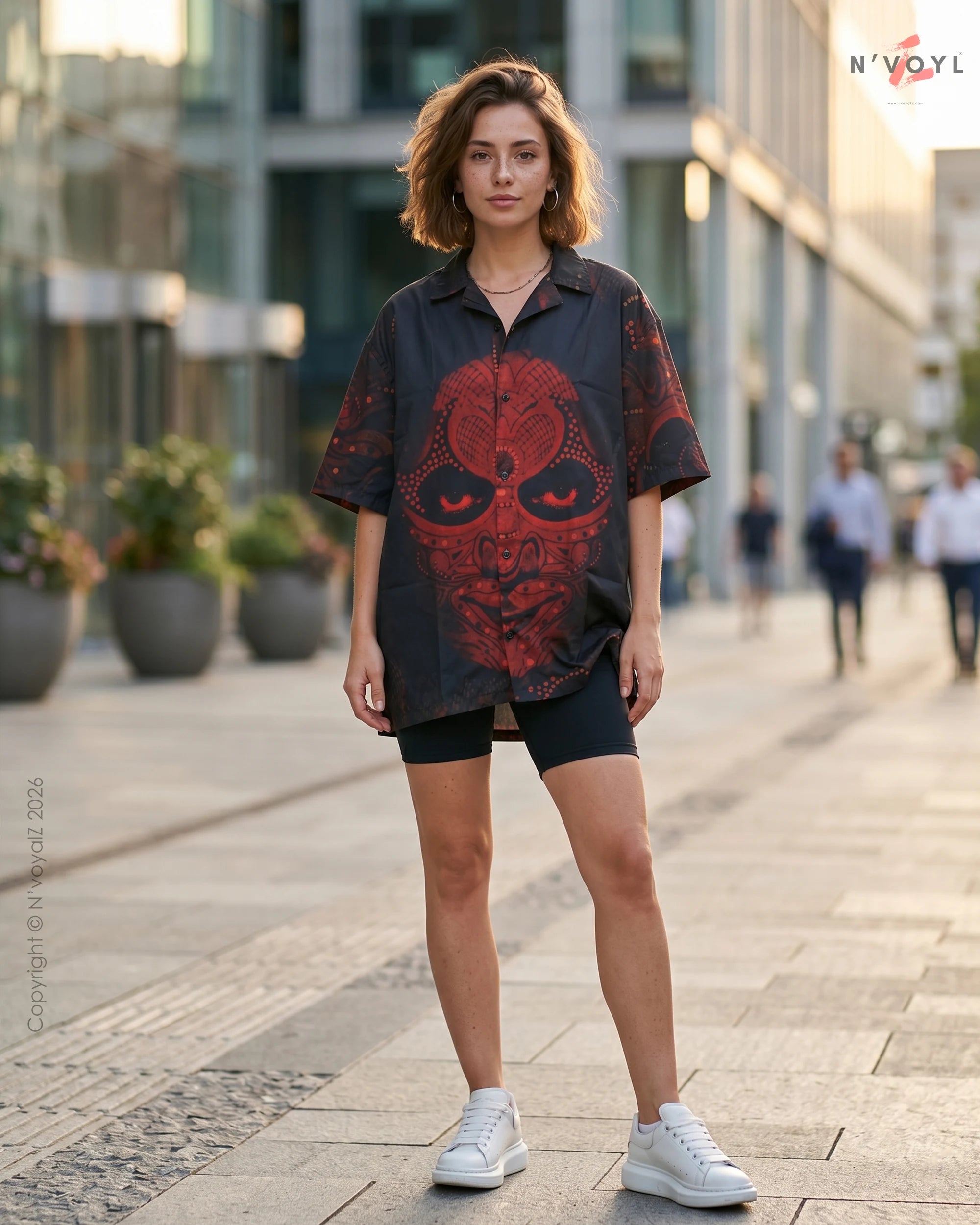 Inferno Mask Oversized Shirt