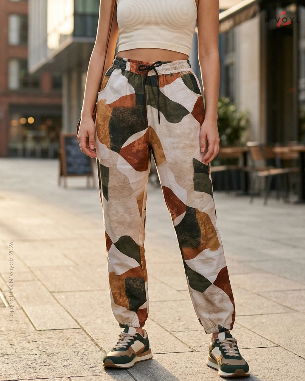 Earth Blend Abstract Jogger Pants