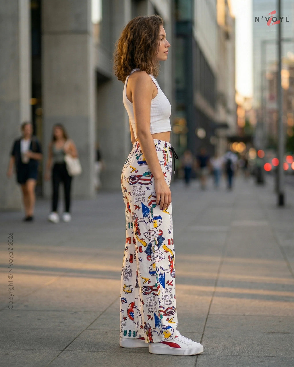 Cosmic Doodle Straight-Fit Pants