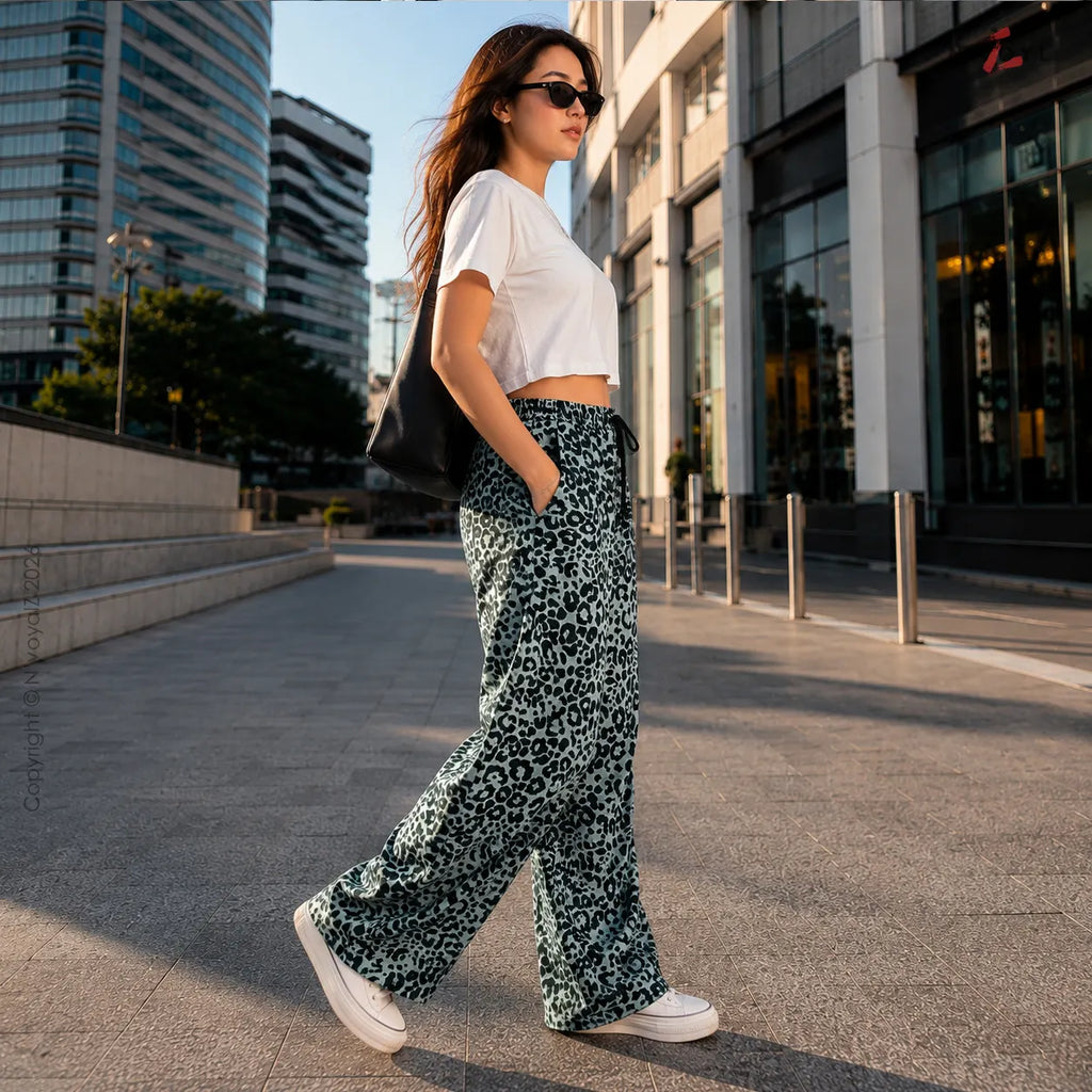 Urban Leopard Straight-Fit Pants
