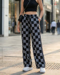 Urban Check Straight-Fit Pants