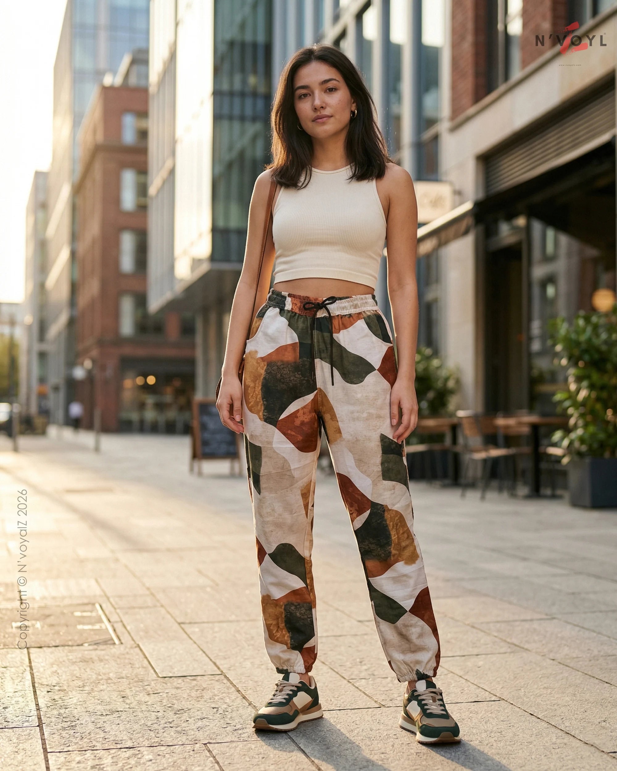 Earth Blend Abstract Jogger Pants