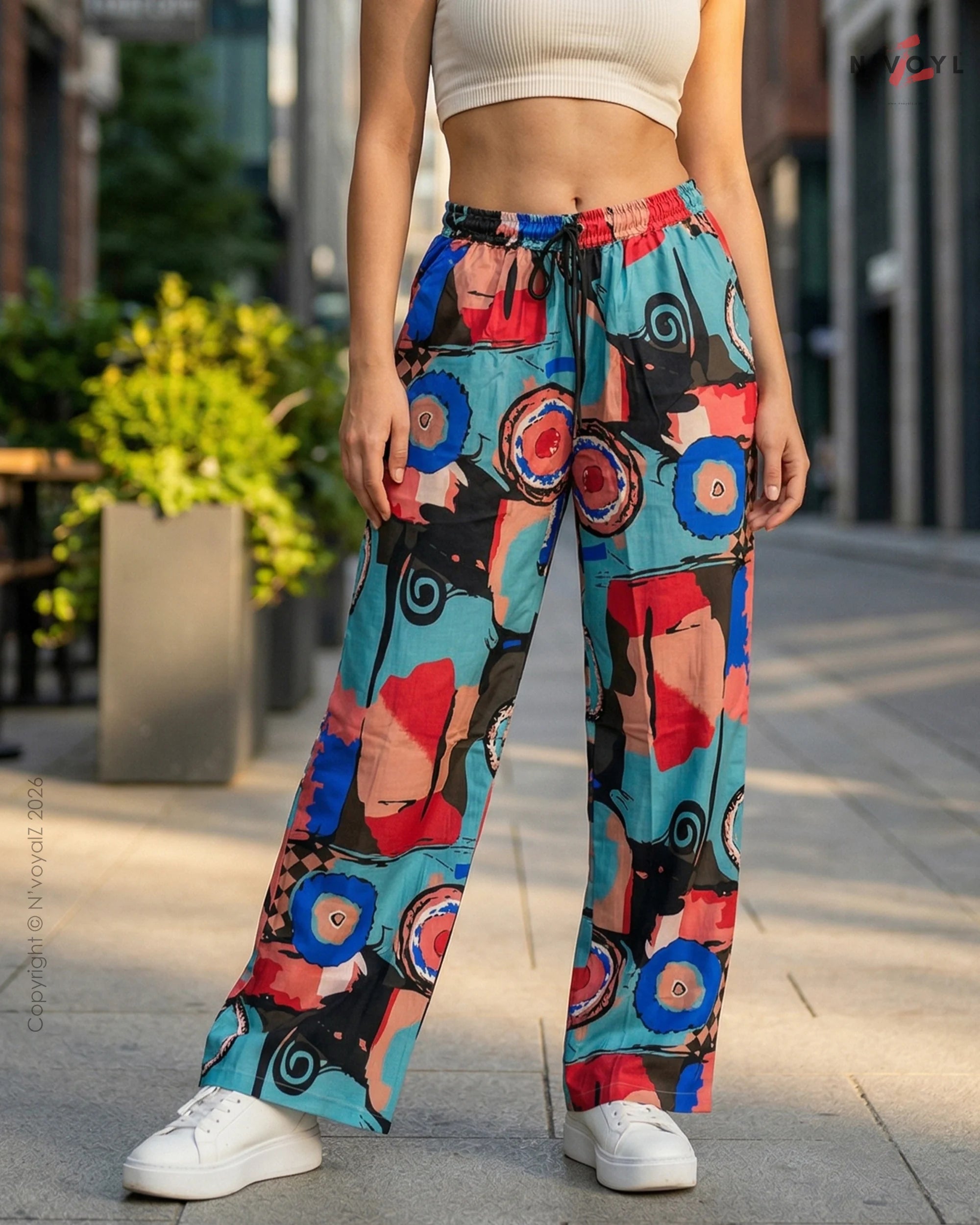Abstract Pop Flow Pants