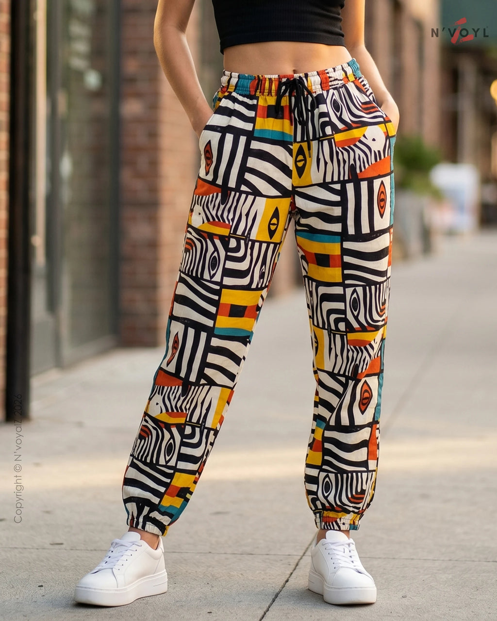 African Tribe Abstract Joggers