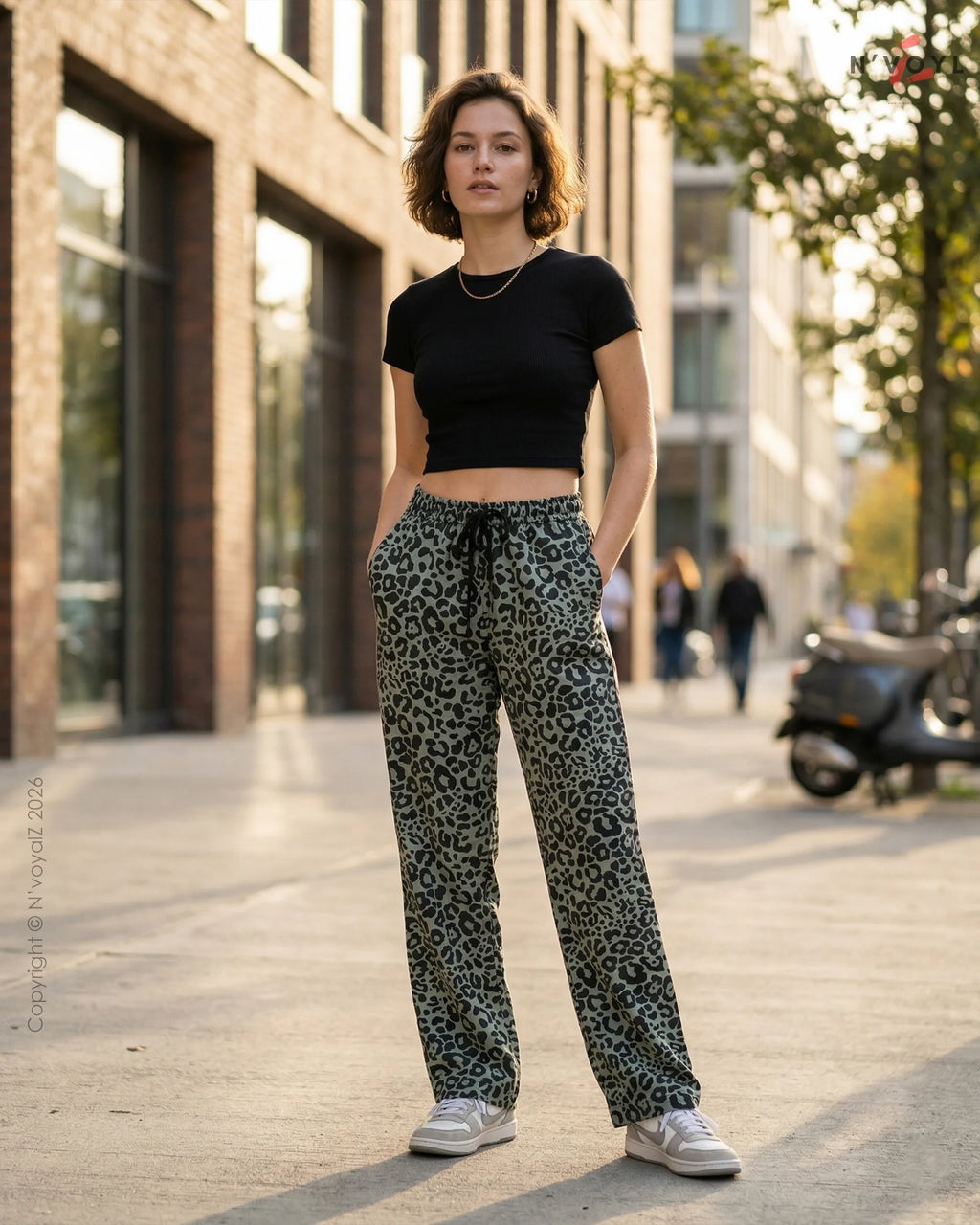 Urban Leopard Straight-Fit Pants
