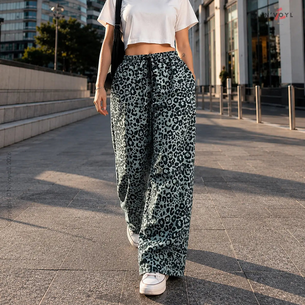 Urban Leopard Straight-Fit Pants