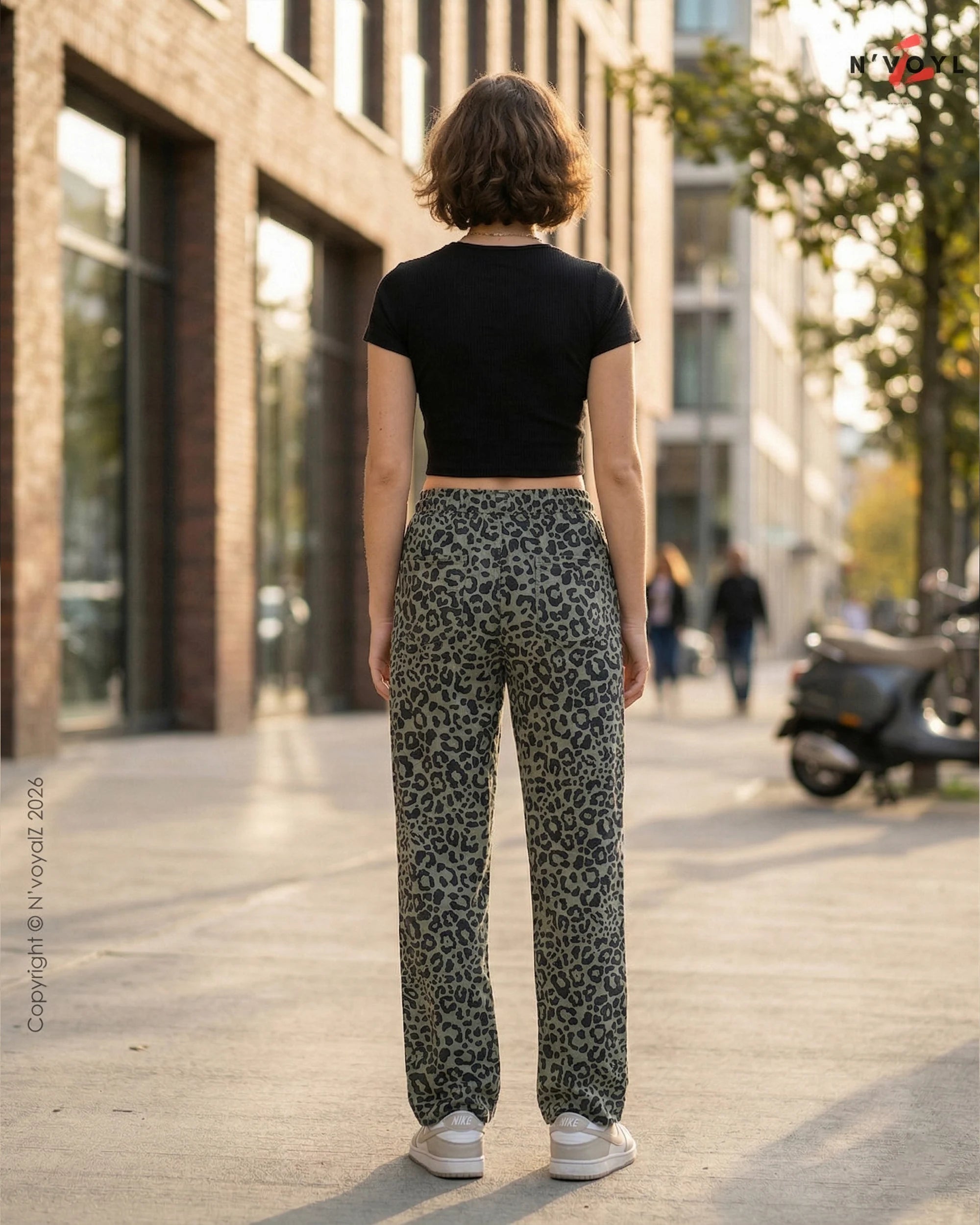 Urban Leopard Straight-Fit Pants