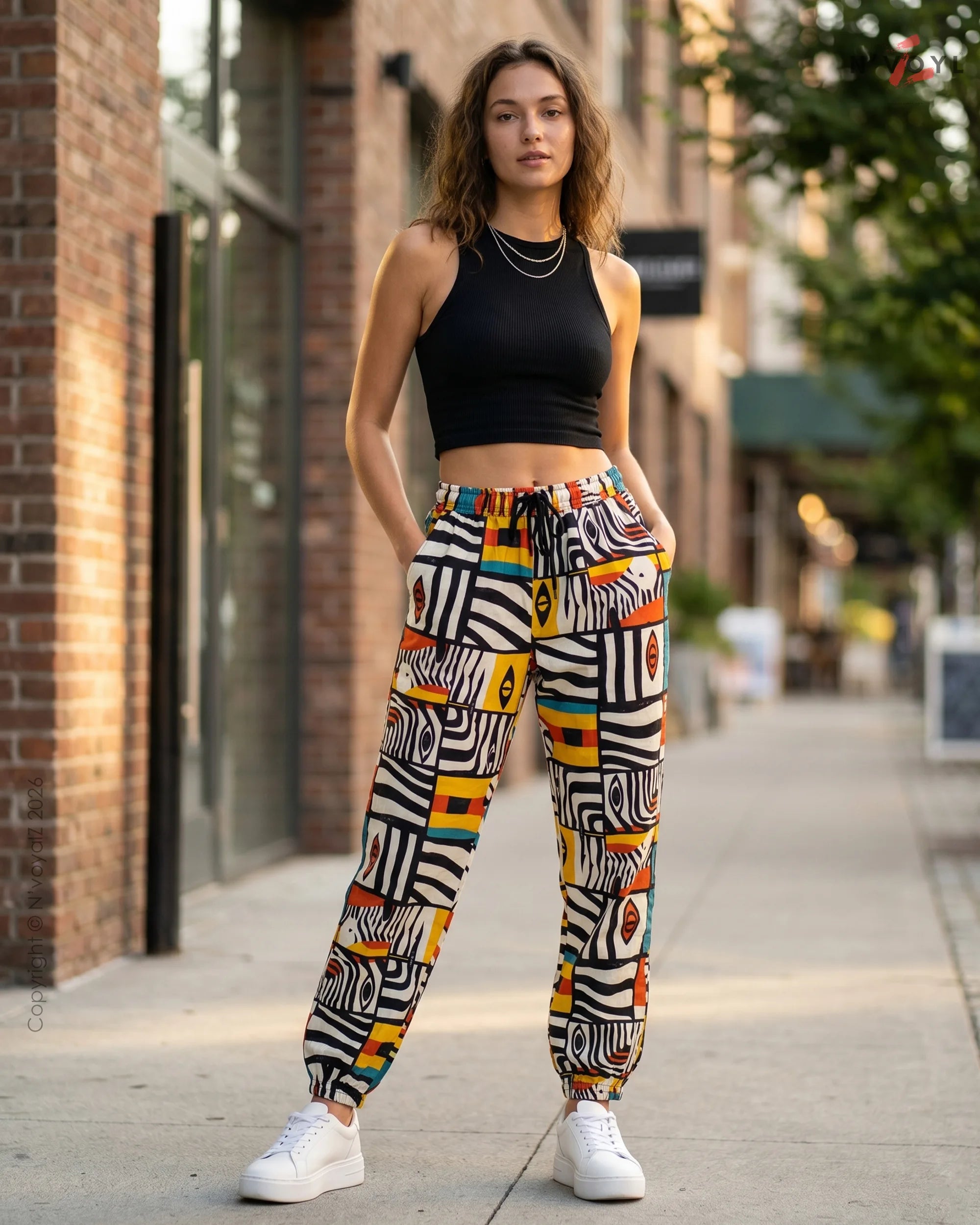 African Tribe Abstract Joggers