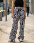 Mono Patch Prints Wide-Leg Pants