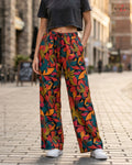 Gen Z Tropical Print Loose Fit Pants