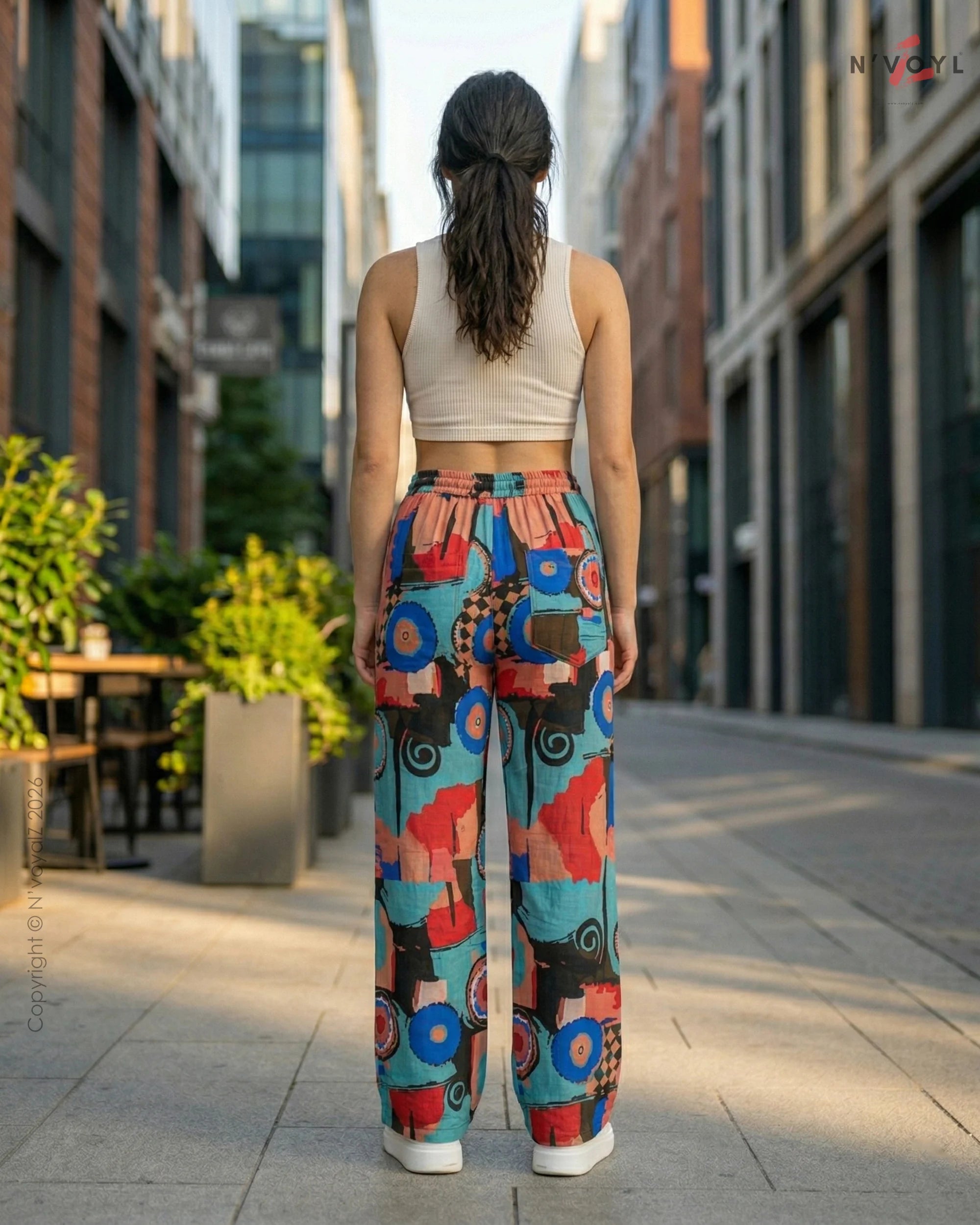 Abstract Pop Flow Pants