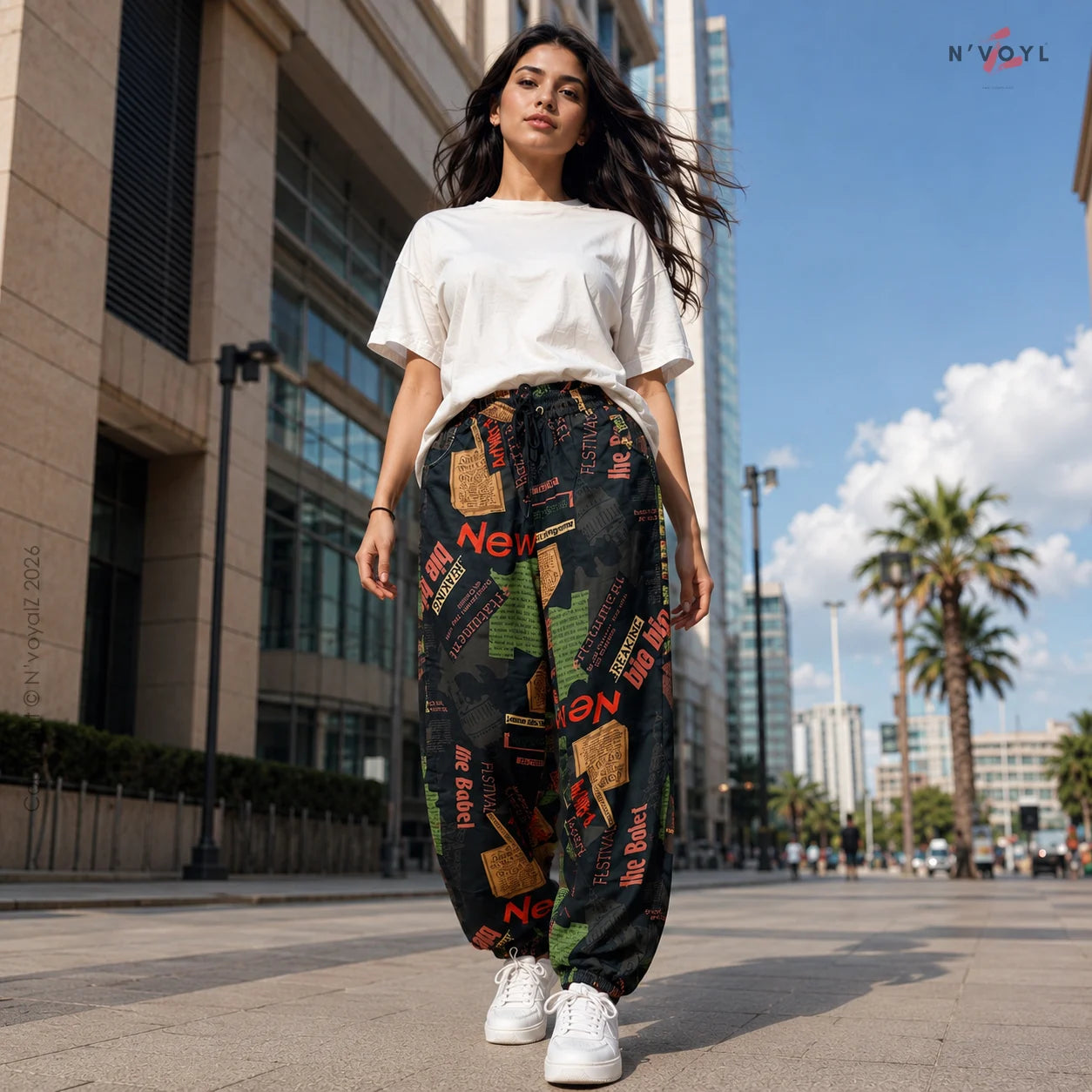 Newsprint Vibe Joggers